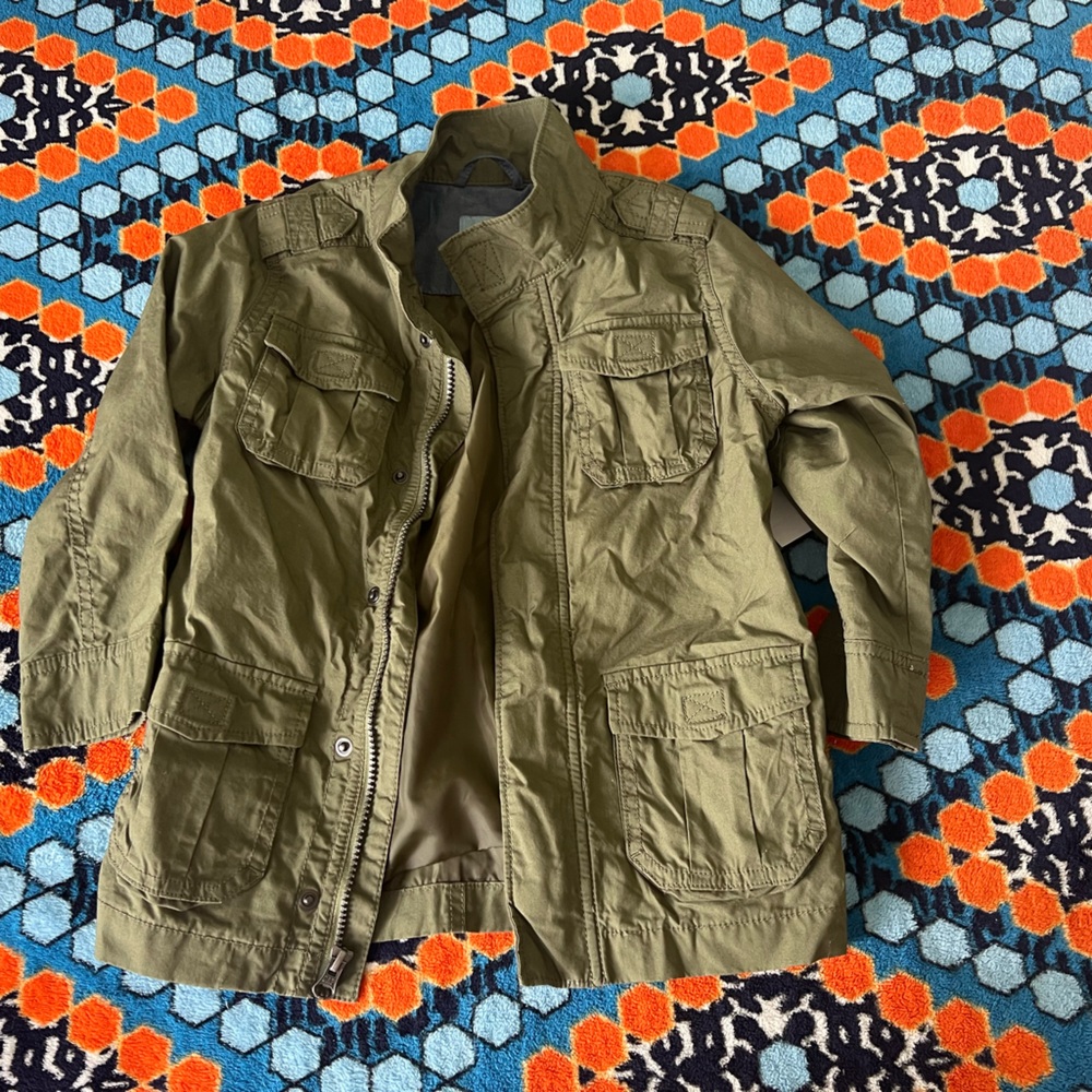 Gap Boys Olive Green Utility Jacket lightweight NWT NEW